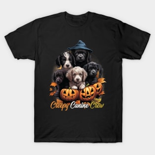 Creepy Canine Crew Dog Witch Halloween T-Shirt